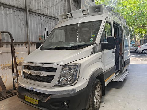 Swanky interiors of a customised campaign vehicle