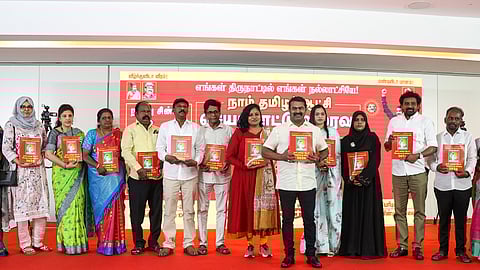 NTK chief coordinator Seeman releasing party's manifesto on Thursday