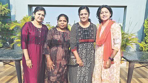 (L-R) Charanya, Sathya, Gayathri and Yamuna