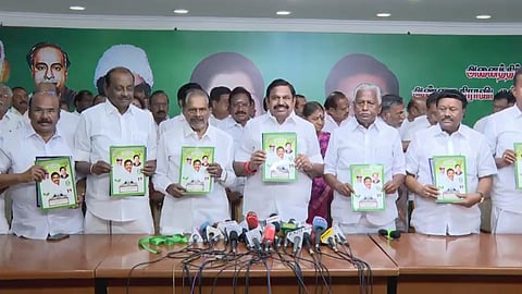 AIADMK on Tuesday released its full manifesto