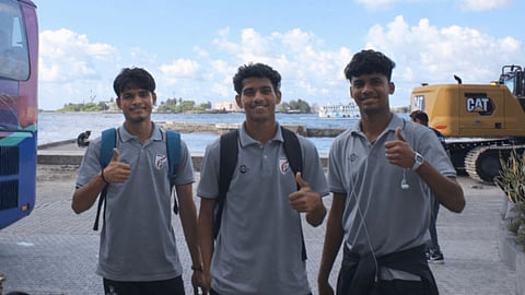 Indian Under-20 men's football team has arrived Maldives to participate in the SAFF Championship