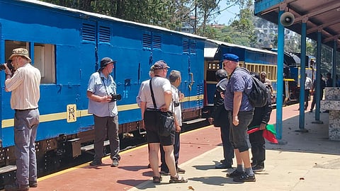 German tourists, who chartered the NMR train