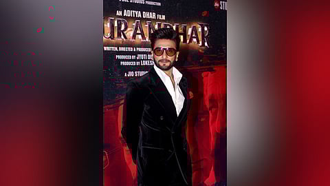 Bollywood actor Ranveer Singh during the trailer launch of the upcoming film 'Dhurandhar', in Mumbai, Tuesday, Nov. 18, 2025.