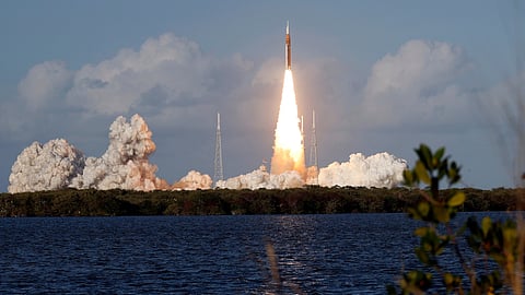 NASA's Artemis II moon rocket lifts off from the Kennedy Space Center's Launch Pad 39-B