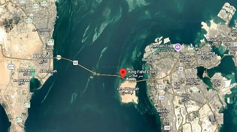 a key bridge linking Saudi Arabia and the island of Bahrain
