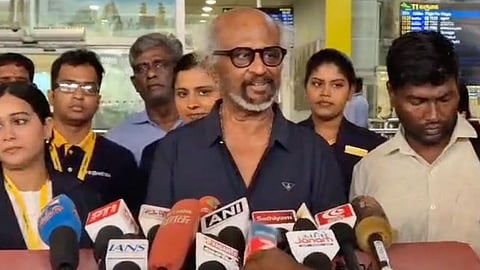 Rajinkanth at the airport