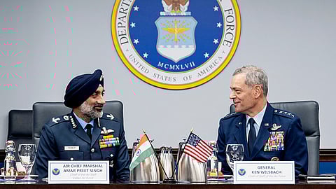 Air Chief Marshal AP Singh and US Air Force General Kenneth S Wilsbach