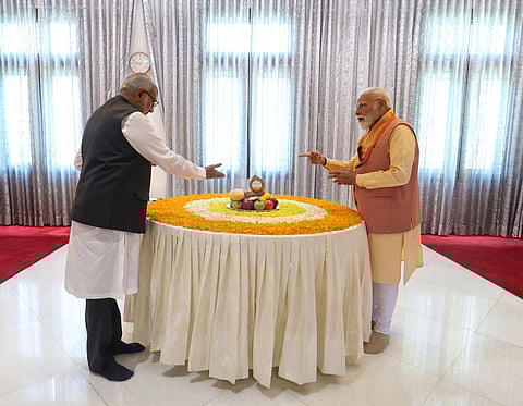 PM Modi and Vice President CP Radhakrishnan
