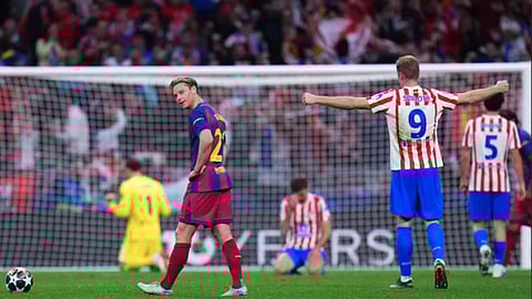 Atletico lost 2-1 but advanced 3-2 on aggregate after having won the first leg 2-0 in Barcelona last week.