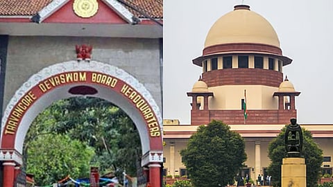 (L) Travancore Devaswom Board, (R) Supreme Court