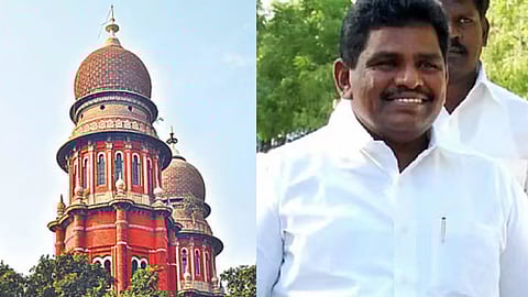 (L) Madras High Court, (R) Minister Anitha Radhakrishnan
