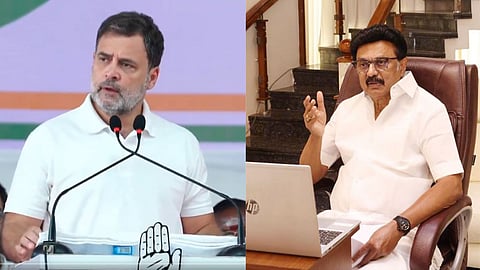 Congress leader Rahul Gandhi and Tamil Nadu CM MK Stalin