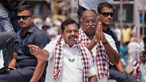 Edappadi K Palaniswami at a rally.