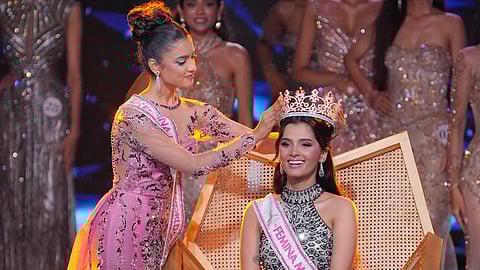 Sadhvi Satish Sail's crowning moment at the Miss India pageant.