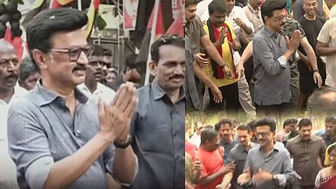 MK Stalin in Anna Nagar