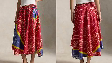 Ralph Lauren's Bandhini-inspired wrap skirt