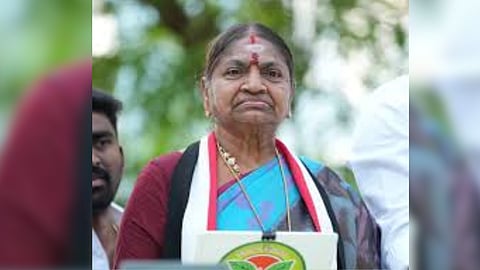 Valarmathi, former minister and AIADMK candidate from Thousand Lights constituency