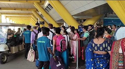 Passengers arrive in large numbers at Chennai airport after polling