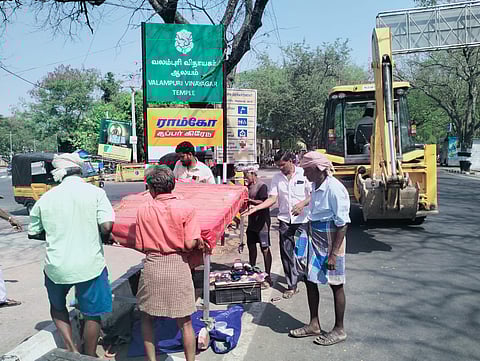 Girivalam path being cleared