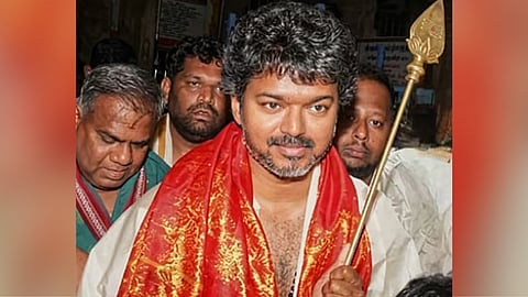 Vijay in Tiruchendur temple