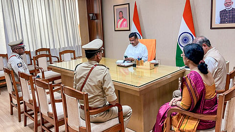 West Bengal Chief Minister Suvendu Adhikari holds an administrative review meeting with Chief Secretary Dushyant Nariala (IAS), Home Secretary Sanghamitra Ghosh (IAS), DGP Sidh Nath Gupta (IPS), and CP Kolkata Police Ajay Nand