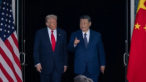  US President Donald Trump with China President Xi Jinping