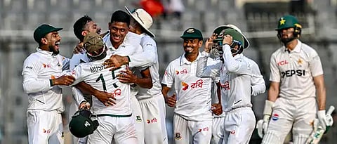 Bangladesh team celebrates