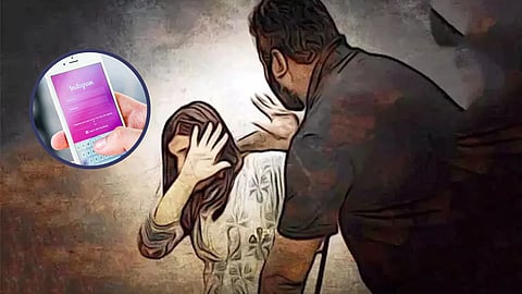 Man assaulting woman representative image