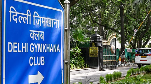 A car is seen entering the Delhi Gymkhana Club, in New Delhi, Saturday, May 23, 2026