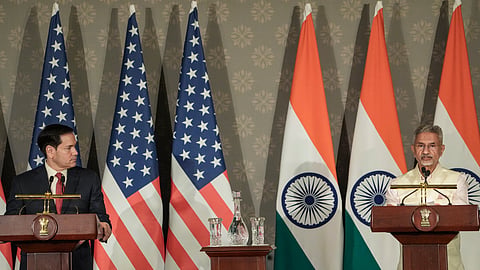 Union External Affairs Minister S Jaishankar, right, and US Secretary of State Marco Rubio during a bilateral meeting, at Hyderabad House, in New Delhi, Sunday, May 24, 2026