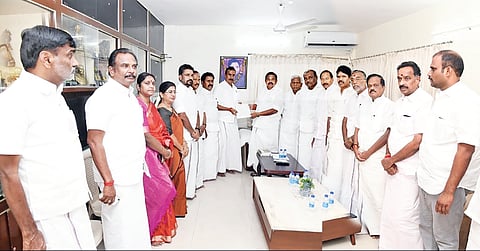 The rebel MLAs, barring their leader C Ve Shanmugam, returning to the ‘official’ faction headed by party general secretary Edappadi K Palaniswami.