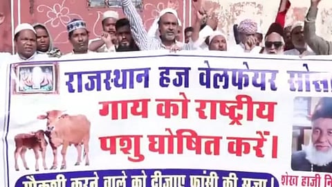 Members of Rajasthan Hajj Welfare Society demand cow be named National Animal