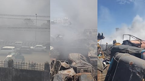 Chennai: Massive fire breaks out at Pallikaranai dump yard; over 100 seized cars gutted
