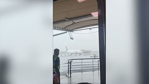 Air India aircraft gets hit by ground equipement