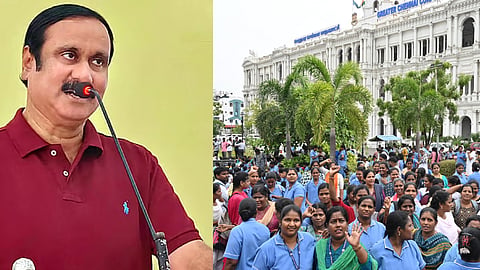 PMK president Anbumani Ramadoss has urged the Greater Chennai Corporation to immediately release the pending May salaries of contract doctors, nurses