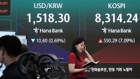 World shares surge and oil prices slip over 4% after Trump claims a breakthrough in Iran war talks
