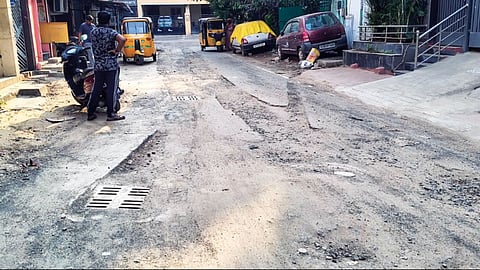 representative image of a half done road