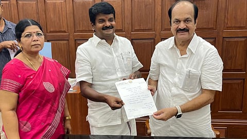 C Vijayabaskar resigned from his MLA post and submitted his resignation letter to Speaker JCD Prabhakar