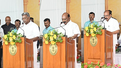 P Rajavelu, VP Sivakolundhu and GNS Rajasekaran
