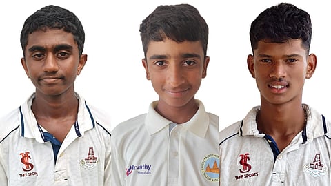 Day's stars R Jadan Jonah, R Rishi and SP Dhaswin