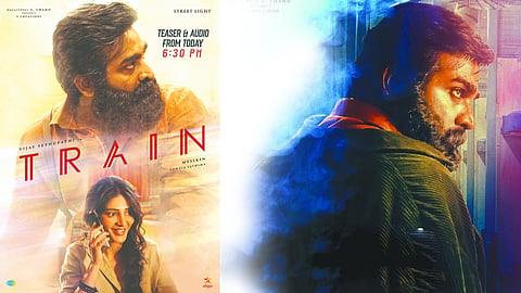(L) Poster of Train, (R) Vijay Sethupathi