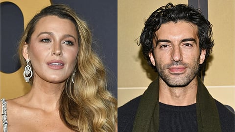 (L-R) Hollywood actors Blake Lively, Justin Baldoni