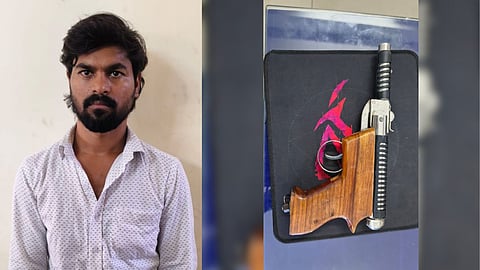 Police seized the air gun from Silambarasan (31) while arresting him near Pallikaranai in Chennai on July 15.