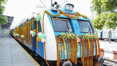 Decorated India's first hydrogen-powered train