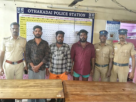 Three accused of the attack in police custody on Sunday