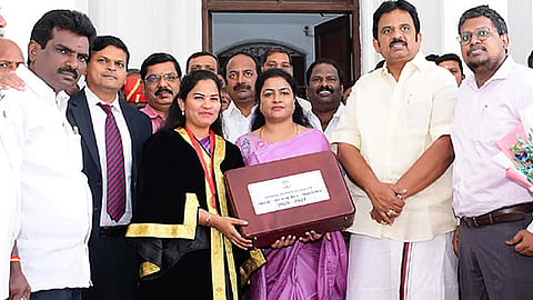 Mayor Priya at the Chennai Corporation projects announcement