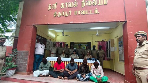 The five robbers arrested on Friday