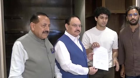 A meeting held between Union Ministers JP Nadda and Jitendra Singh, and Cockroach Janta Party's Chief Spokesperson Saurav Das and its National Spokesperson Ashutosh Ranka