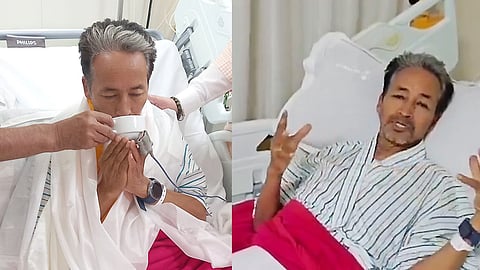 educator and climate activist Sonam Wangchuk ends his 26-day indefinite hunger strike after the government assured him that his demands would be met, at Medanta Hospital