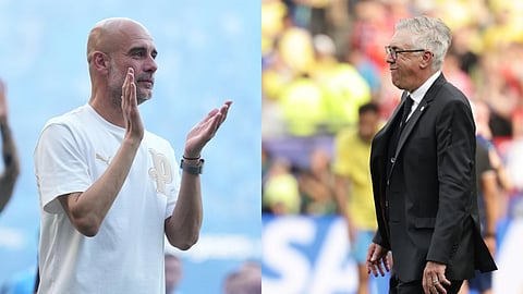 Pep Guardiola and Carlo Ancelotti